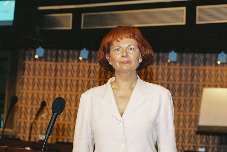 Fotografija 1: MEP Christa RANDZIO-PLATH at the European Parliament in Strasbourg