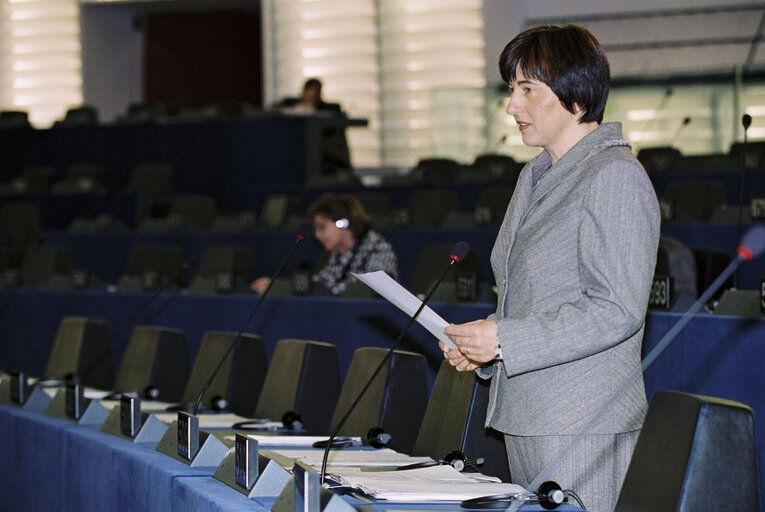 Photo 4: MEP Ljudmila NOVAK in Plenary Session at the European Parliament in Strasbourg