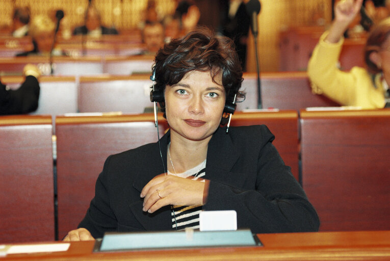 Fotografija 1: MEP Kirsi Katariina PIHA at the European Parliament in Strasbourg