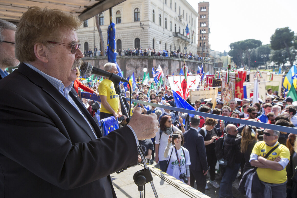 Celebrations of the 60th anniversary of the signing of the Treaties of Rome - Forum on the Future of Europe - ' March in Rome '