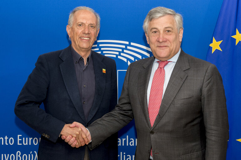 Photo 1 : Antonio TAJANI - EP President meets with Carlo Alberto TREGUA