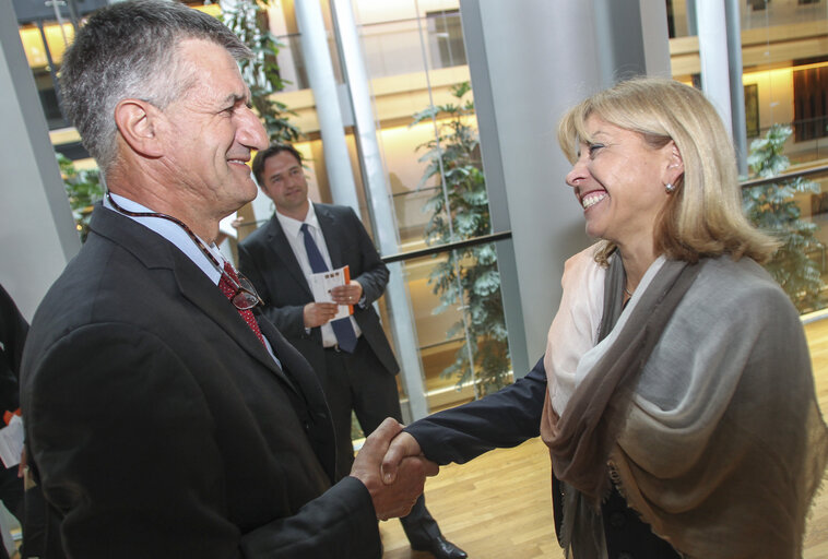 Photo 4 : MEP Anni PODIMATA meets with Jean LASALLE, French Deputy, in Strasbourg