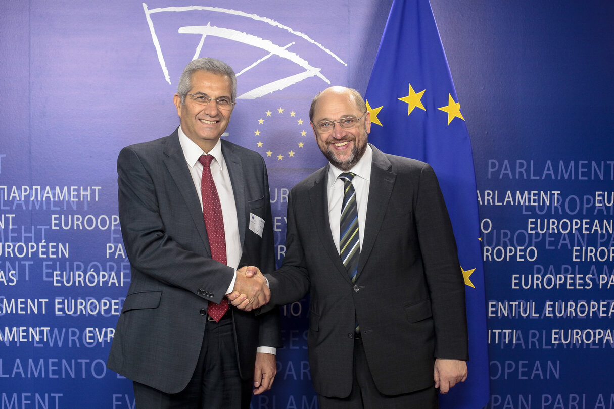 Martin SCHULZ EP President meets with General Secretary of the Central Committee of AKEL