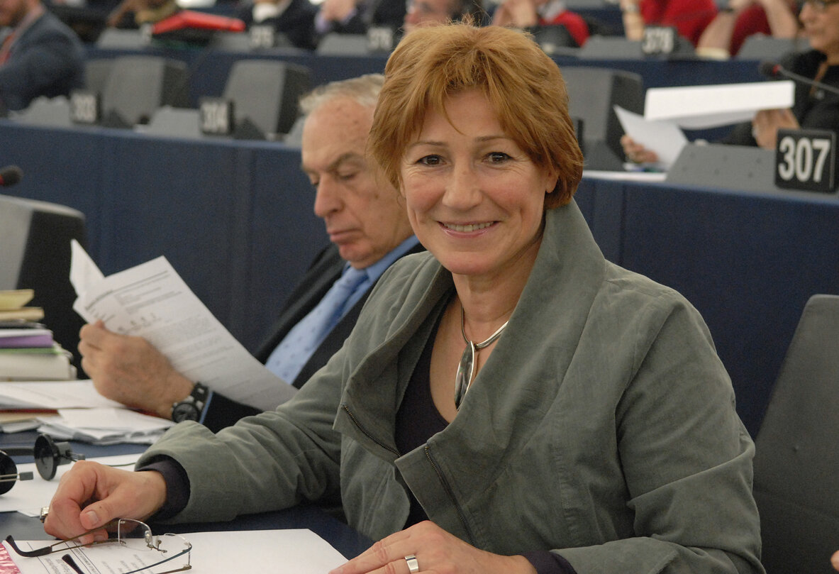 Christa PRETS MEP in plenary session in Strasbourg.