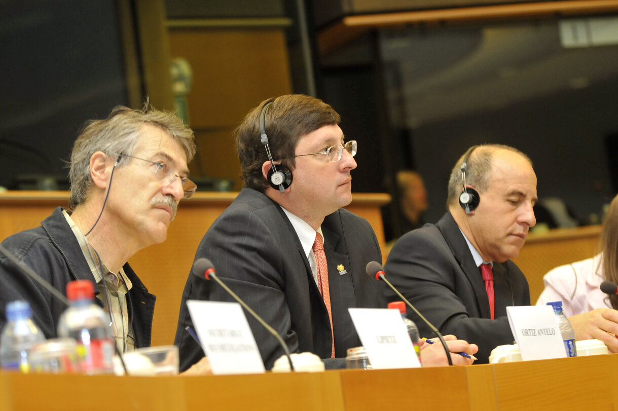 Visit of a delegation of the Bolivian Senat to the EP in Brussels.