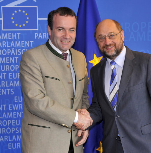 Zdjęcie 1: Martin SCHULZ - EP President meets Manfred WEBER