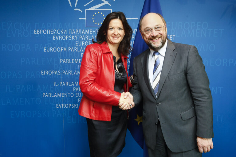 Martin SCHULZ - EP President meets Tanja FAJON