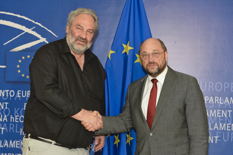 Fotagrafa 1: Martin SCHULZ - EP President meets with Bernhard RAPKAY