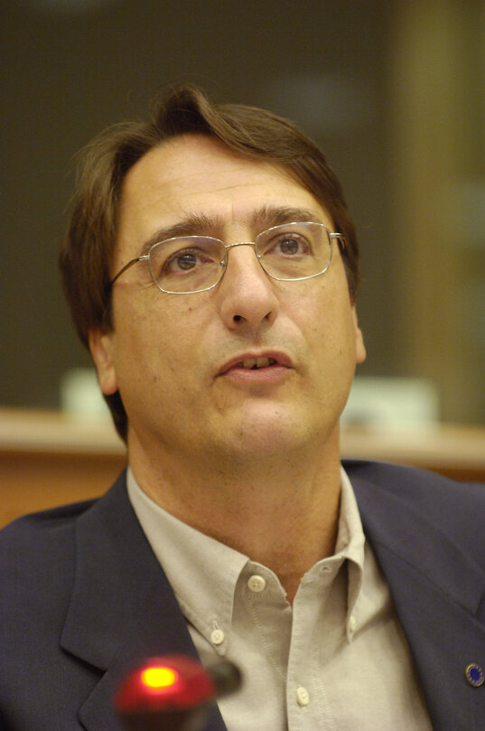 Giovanni Claudio FAVA in a meeting at the EP in Brussels.