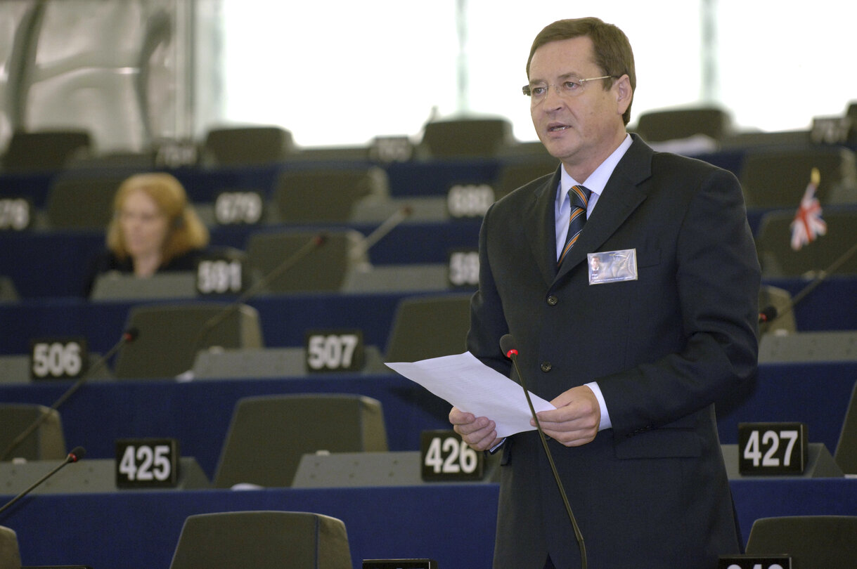 MEP Milan GALA attends a plenary session in Strasbourg