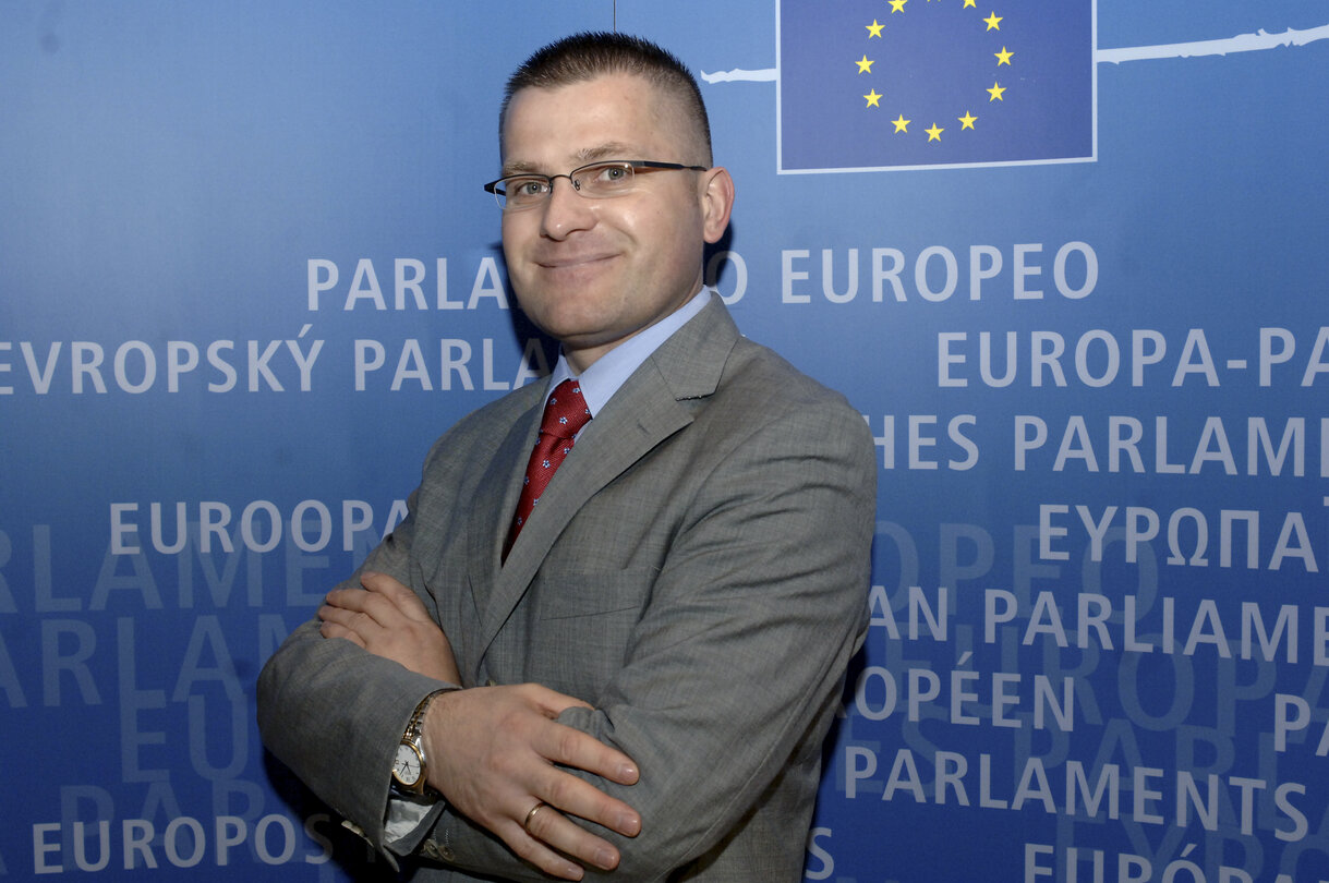 Portrait of MEP Boguslaw ROGALSKI in Brussels