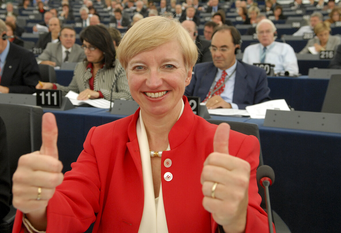 MEP Maria MARTENS attends a plenary session in Strasbourg