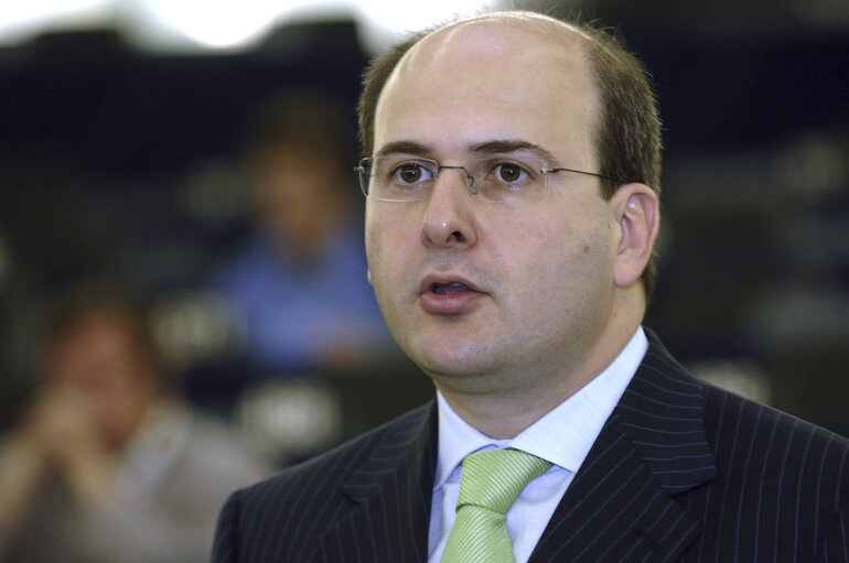 MEP Konstantinos HATZIDAKIS speaks in plenary session in Strasbourg