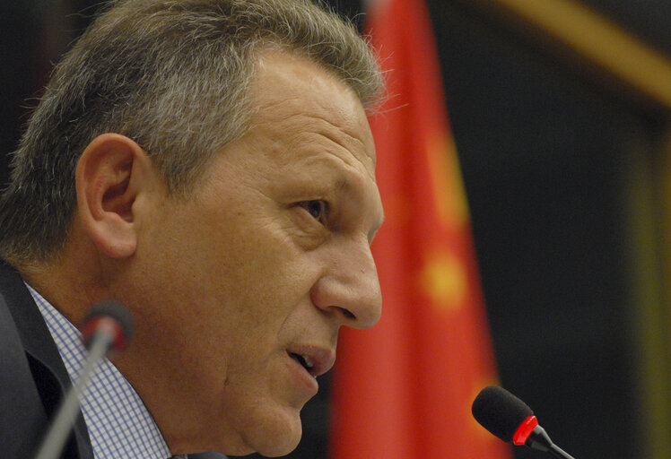 Fotogrāfija 1: Athanasios PAFILIS in a meeting at the EP in Strasbourg.