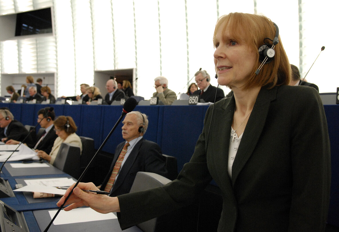 Kathy SINNOTT MEP in Plenary Session in Strasbourg