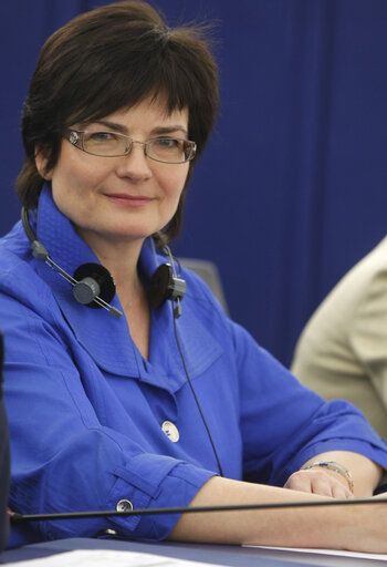 Foto 1: Katrin SAKS MEP at the EP in Strasbourg.