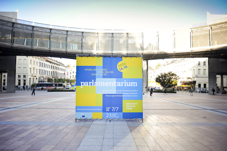 Foto 11: Illustration of the outside of the EP, presentation of the Parlamentarium