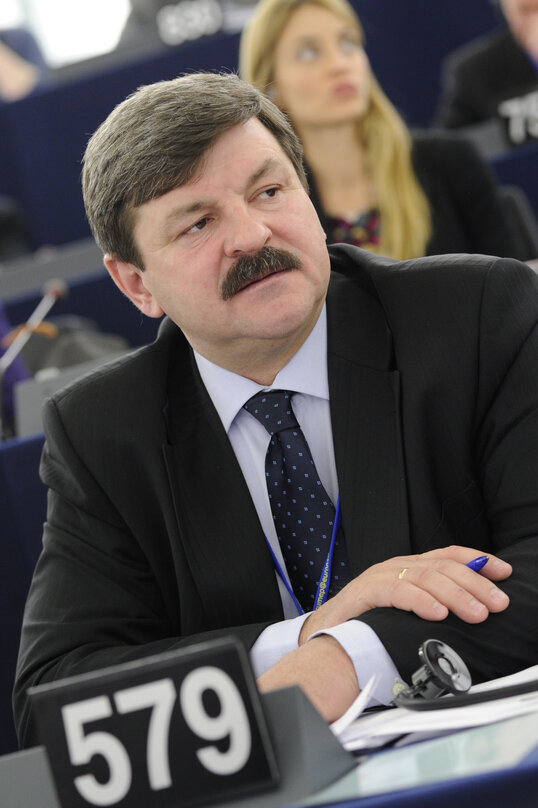 MEP Jaroslaw KALINOWSKI attends a plenary session in Strasbourg