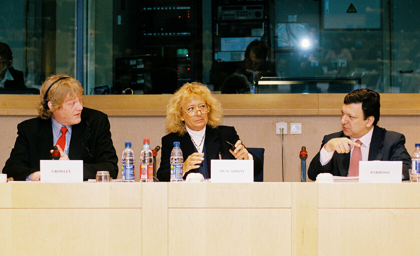 Zdjęcie 1: Crowley Brian, Muscardini Cristiana, Barroso José Manuel, juillet 2004