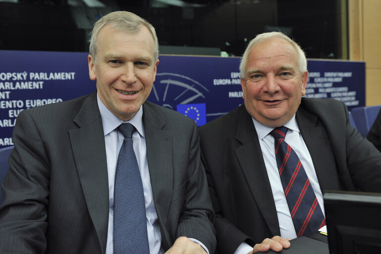 Belgian Prime Minister Yves Leterme makes an official visit to the EP in Strasbourg