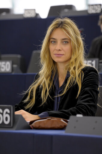 Photo 5 : Barbara MATERA in Plenary chamber during session week 51 2014