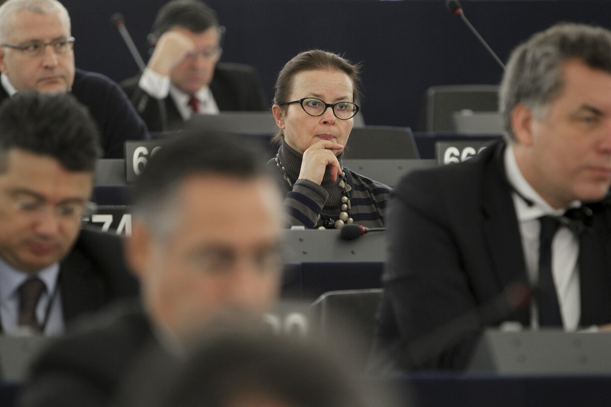 Danuta JAZLOWIECKA MEP in the Hemicycle in Strasbourg - week 51