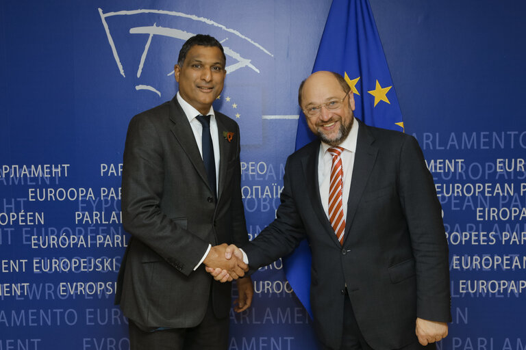 Fotografie 1: Martin SCHULZ - EP President meets with ECR Group Chair Syed KAMALL