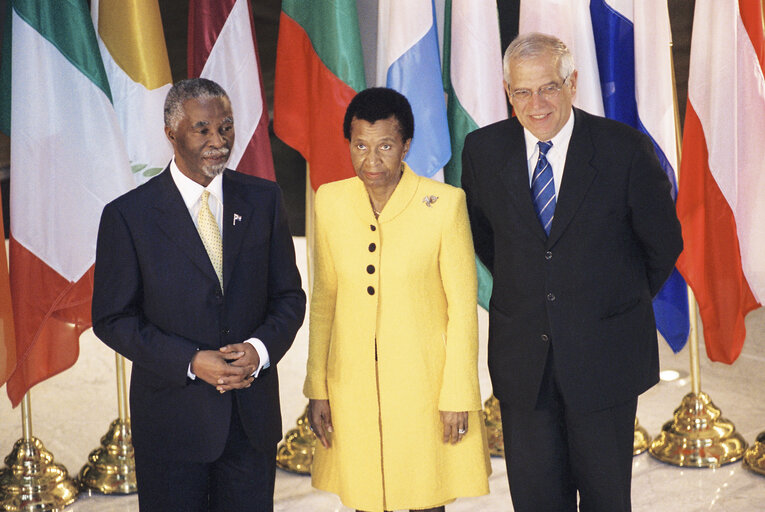 Visit of Thabo MBEKI, President of South Africa at the European Parliament in Strasbourg