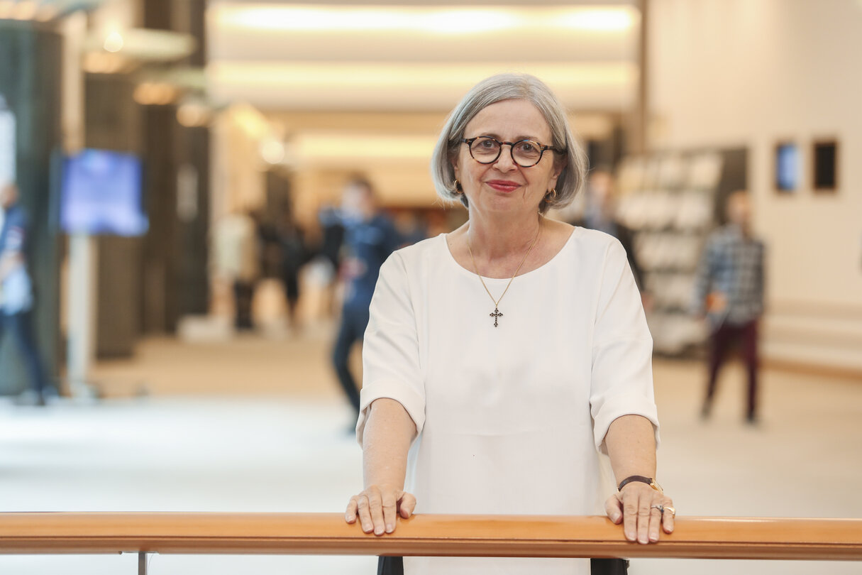 Mireille D'ORNANO in the European Parliament in Brussels