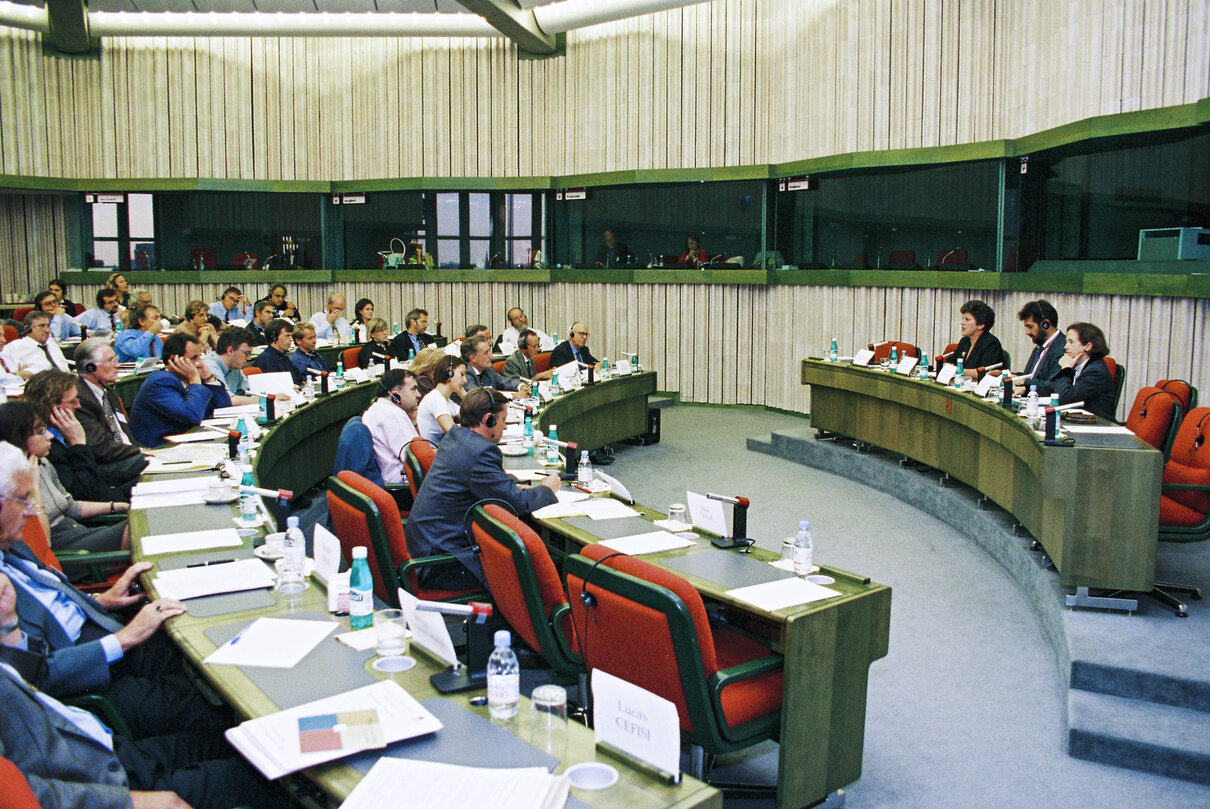 Meeting with socialist group MEPs in Strasbourg