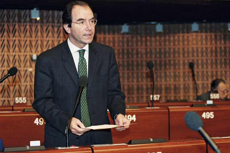 MEP Luigi Andrea FLORIO during the plenary session in Strasbourg