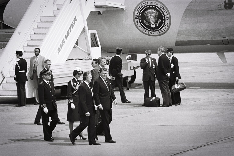 Official visit of Ronald REAGAN President of the United States in Strasbourg in May 1985. Arrival