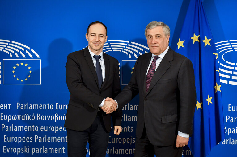 Antonio TAJANI - EP President meets with Quaestor Andrey KOVATCHEV