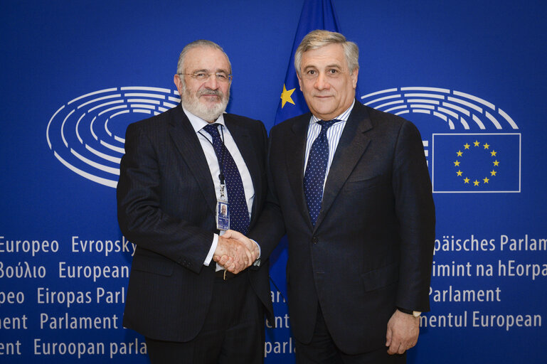 Antonio TAJANI - EP President meets with Augustin DIAZ DE MERA GARCIA-CONSUEGRA