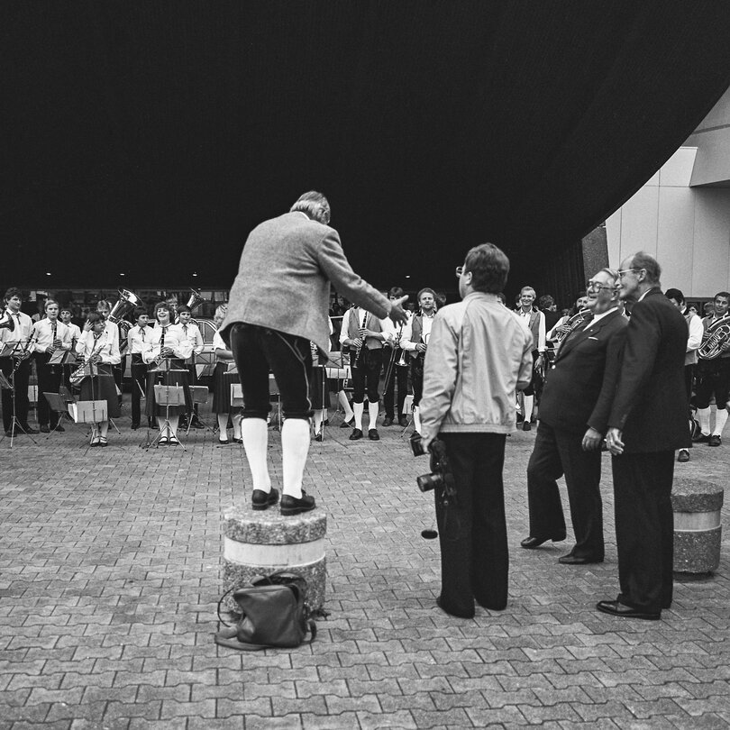 Festivities in front of the European Parliament in Strasbourg