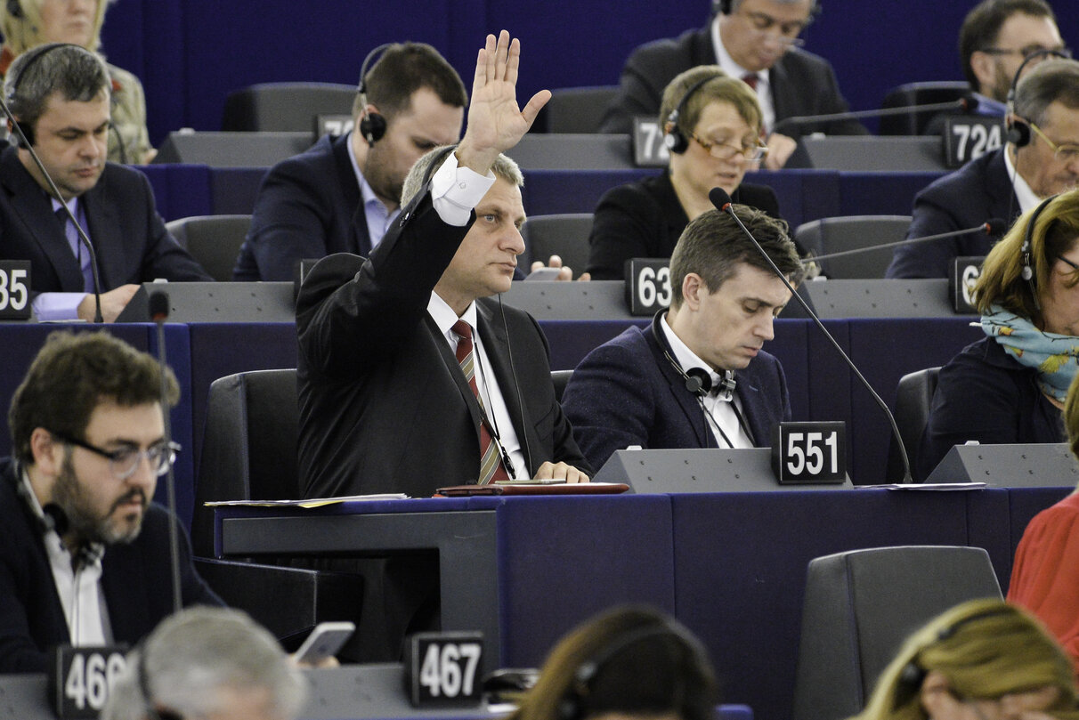 Peter KOUROUMBASHEV in plenary session Week 7 2017 in Strasbourg