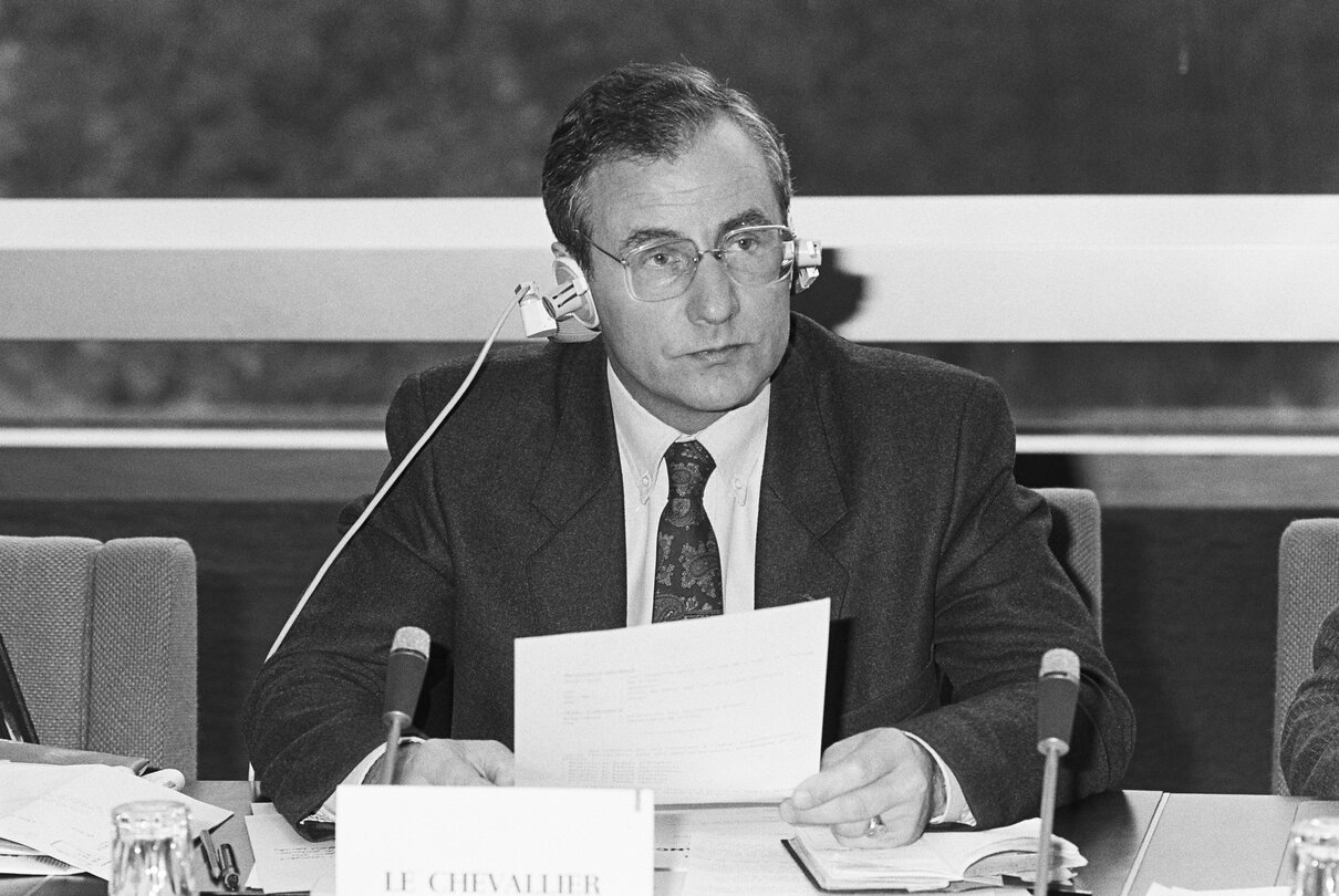 Meeting of the group of the European Right in November 1985 in Strasbourg