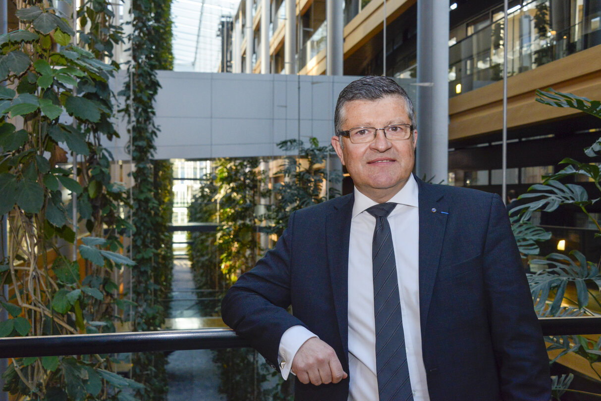 Franck PROUST in the European parliament in Strasbourg