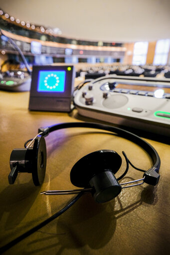 Fotografia 5: Stockshot of interpreter in the European Parliament