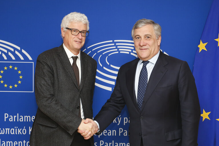 Nuotrauka 1: Antonio TAJANI - EP President meets OLAF Director General Giovanni KESSLER