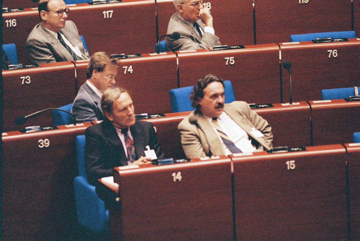 Session of the Council of Europe in the hemicycle in Strasbourg