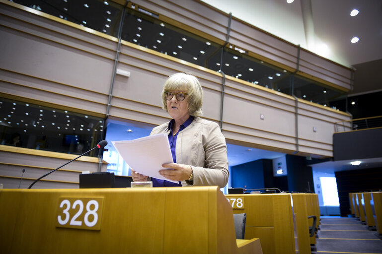 Photo 1: Plenary session in Brussels - Week 25  2016Multiannual plan for the stocks of cod, herring and sprat in the Baltic Sea and the fisheries exploiting those stocks. Commission statement.