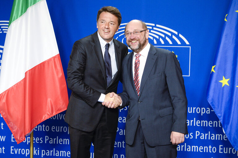 Martin SCHULZ, EP President meets with Matteo RENZI, Prime Minister of Italy.