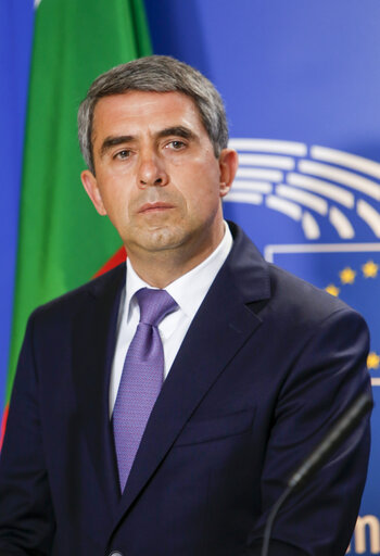 Official visit of the President of Bulgaria to the European Parliament in Strasbourg - Press point