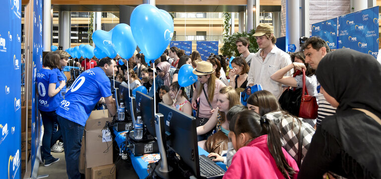 Open Doors Day in Strasbourg.   General atmosphere shot.