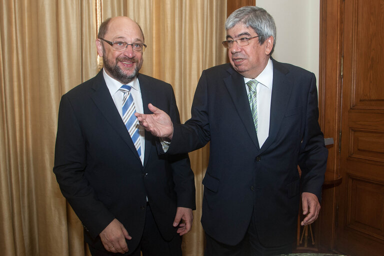 Martin SCHULZ - EP President meets with Eduardo FERRO RODRIGUES, President of the Assembly of the Republic of Portugal