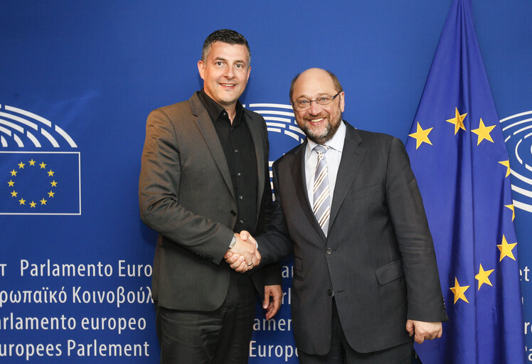 Billede 1: Martin SCHULZ - EP President meets with MEP Pascal ARIMONT