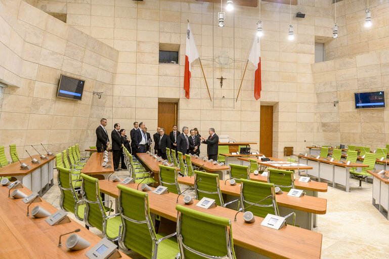 Φωτογραφία 2: President of the European Parliament, Antonio Tajani meets with Maltese Speaker of the House of Representatives Angelo Farrugia at Parliament in Malta on February 2.