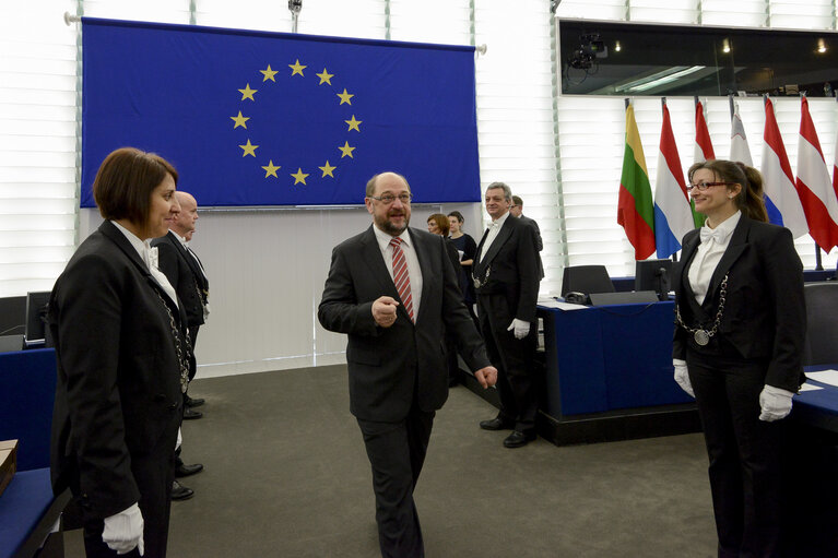 Fotografie 2: EP President chairs the Plenary. : Plenary Key debate: Preparation of the European Council