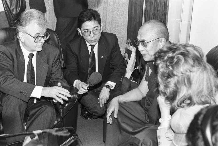 Visit of HH the Dalai Lama to the EP in Brussels in April 1990